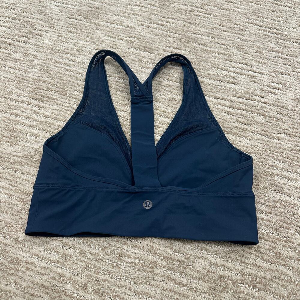 Lululemon sz 6 Twist & Train sports bra jaded blue navy - Picture 6 of 12